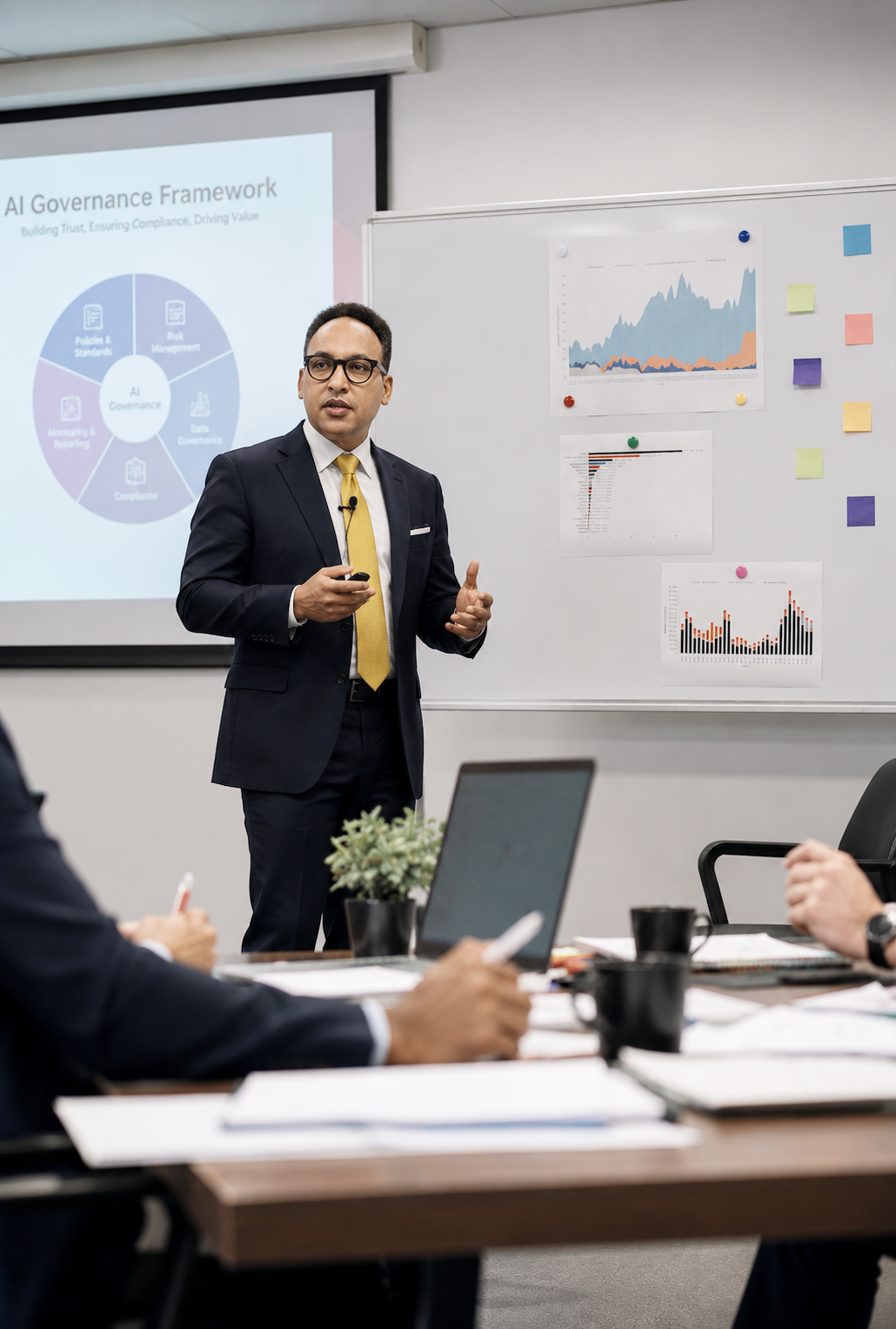 Dr. Beza presenting AI Governance at Potomac AI Labs
